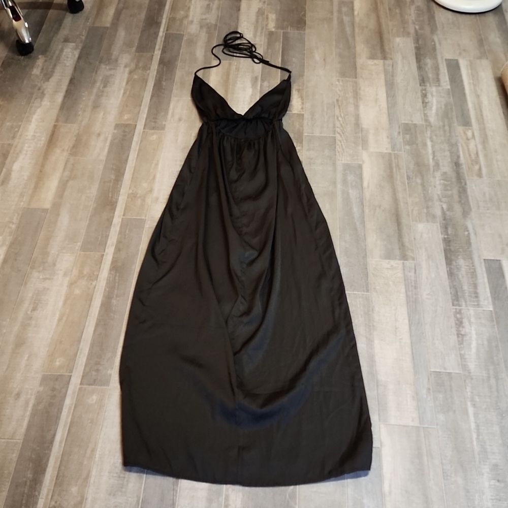 Simplee brand black silky slip dress - Picture 11 of 12